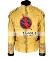 Superhero Reverse Flash Cosplay Leather Jacket Costume